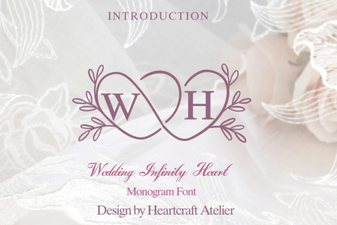 Wedding Infinity Heart Font Designs for Invitations