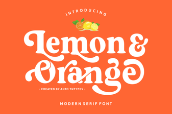 Lemon & Orange Fonts for Fresh, Citrusy Designs